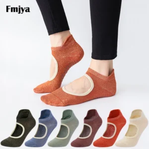 Women Socks Golde Silk Round Head Backless Breathable