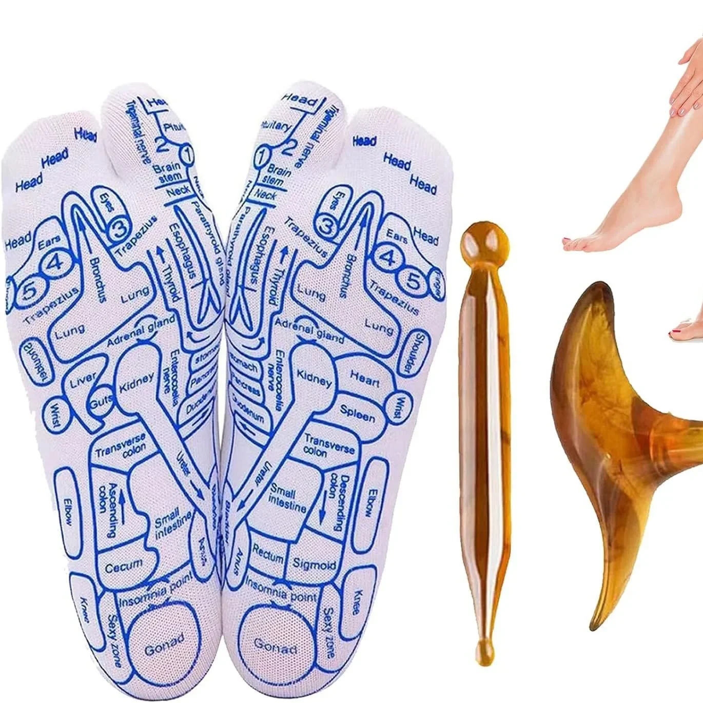 Sfbcc9f97a51241e8b72d00ad62ac45c3K.webp Massage Relieve Tired Feet Socks Acupressure Foot Massager